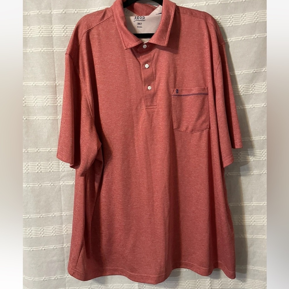 IZOD Men's Pocket Polo Shirt - Heather Red